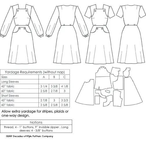 #4007    1940s New England Dress