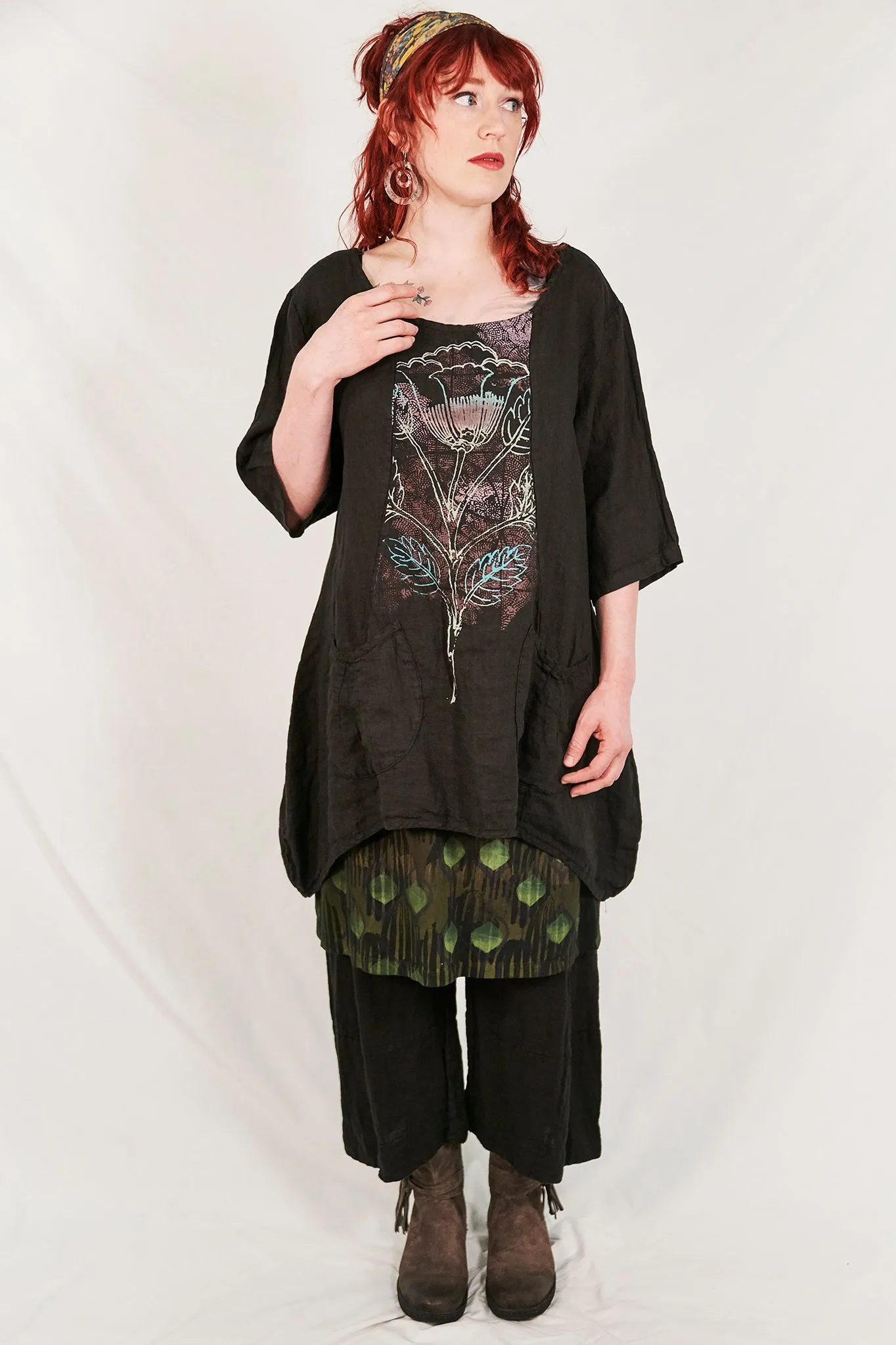 4169 Layer Skirt Black-P