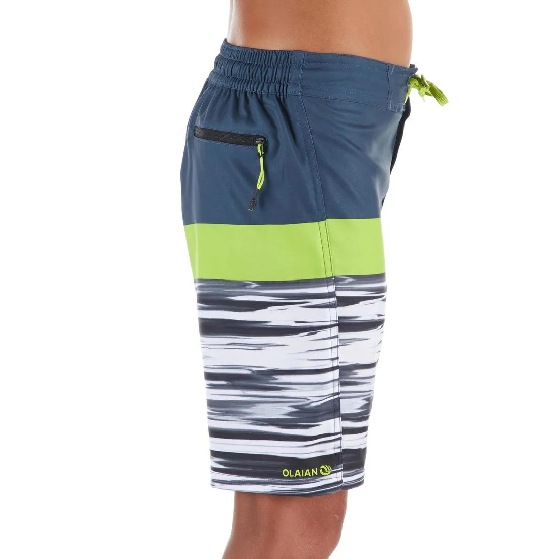 500 Tween Long Surfing Boardshorts - Subsea Green