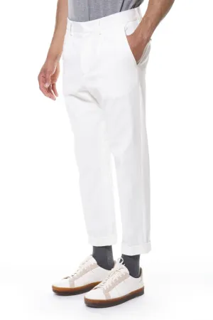$575 ELEVENTY - Ivory/White Stretch Cotton Blend Dress/Casual Pants- 32W
