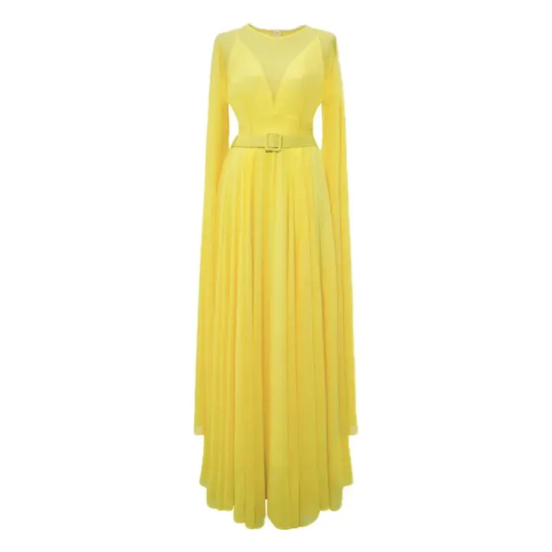 Adley Flare Long Sleeves Fork Full Dress
