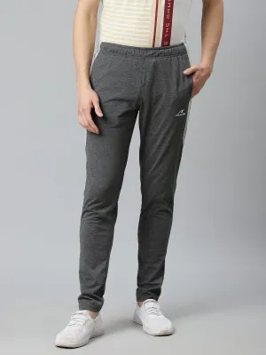 Alcis Men Charcoal Grey Solid Track Pants
