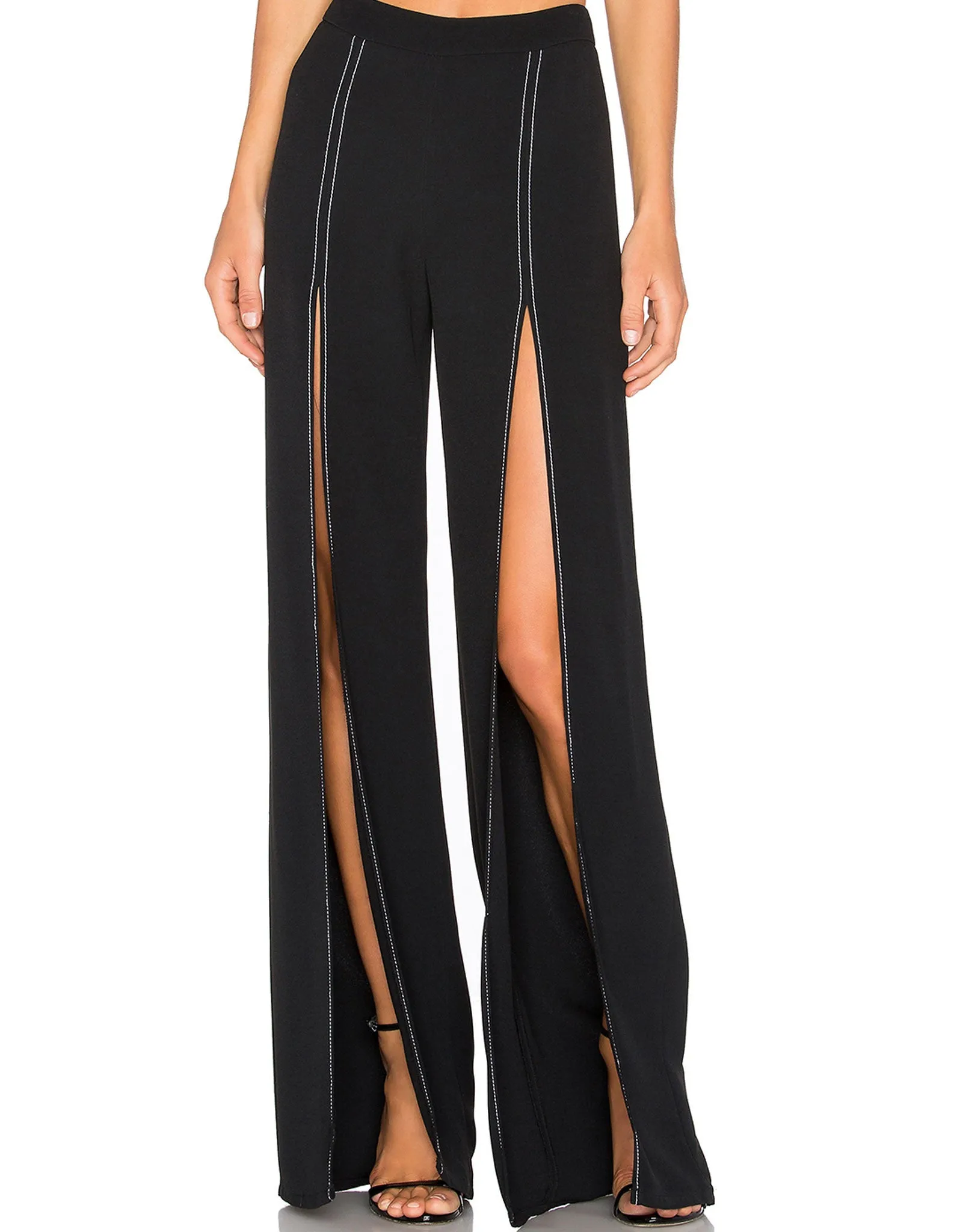 Alexis Oliviera Slit Pant in Black