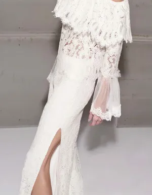 Alexis Rina Lace Pants in Ivory