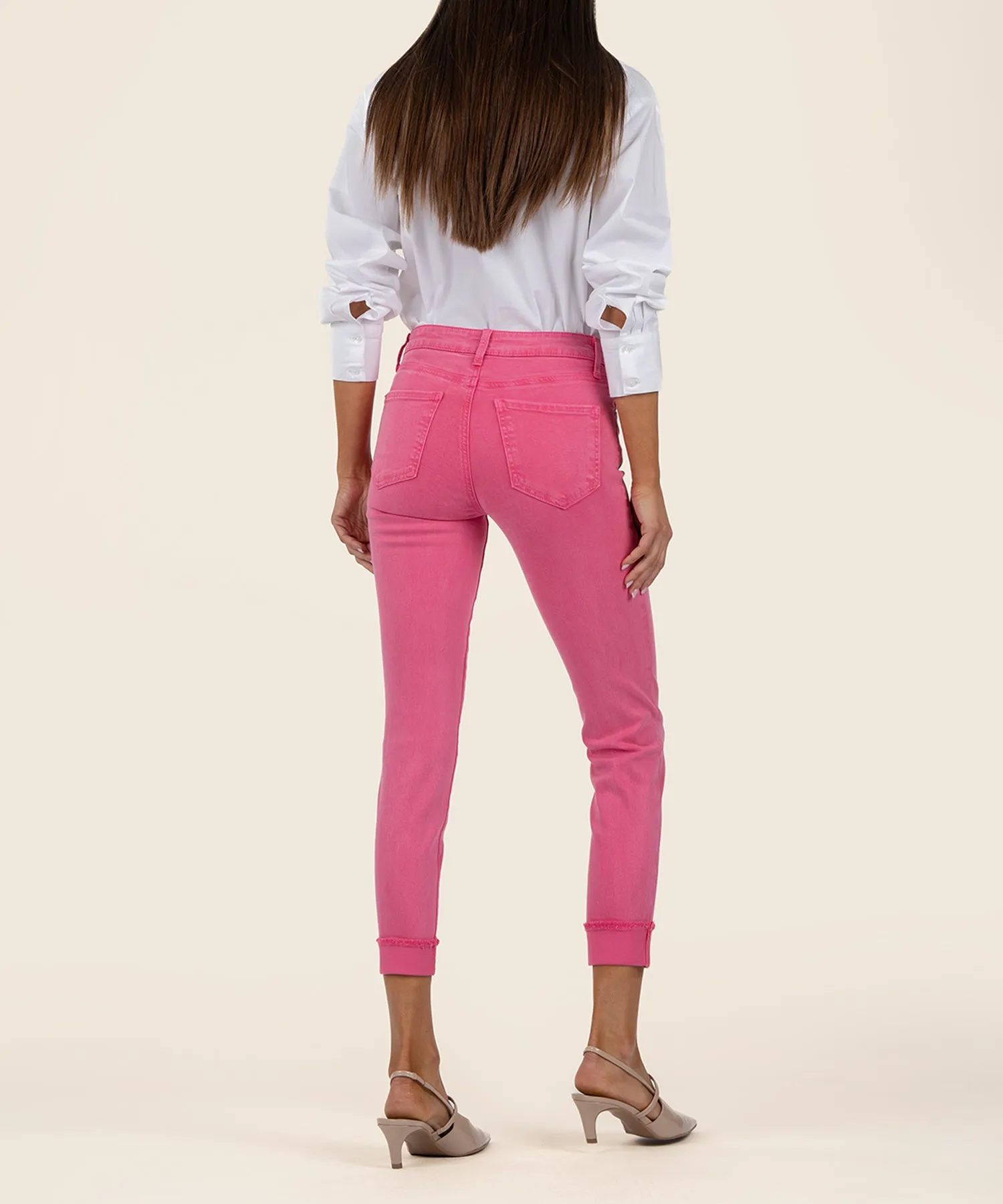 Amy Mid Rise Crop Straight Leg