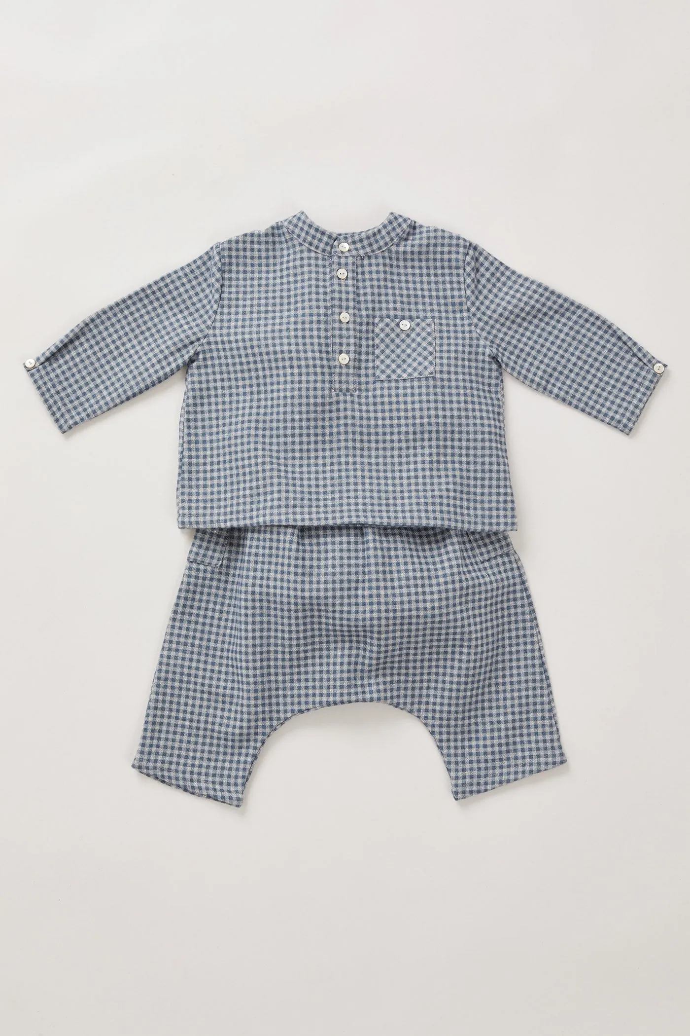 Apple Trousers - Grey-Blue Check