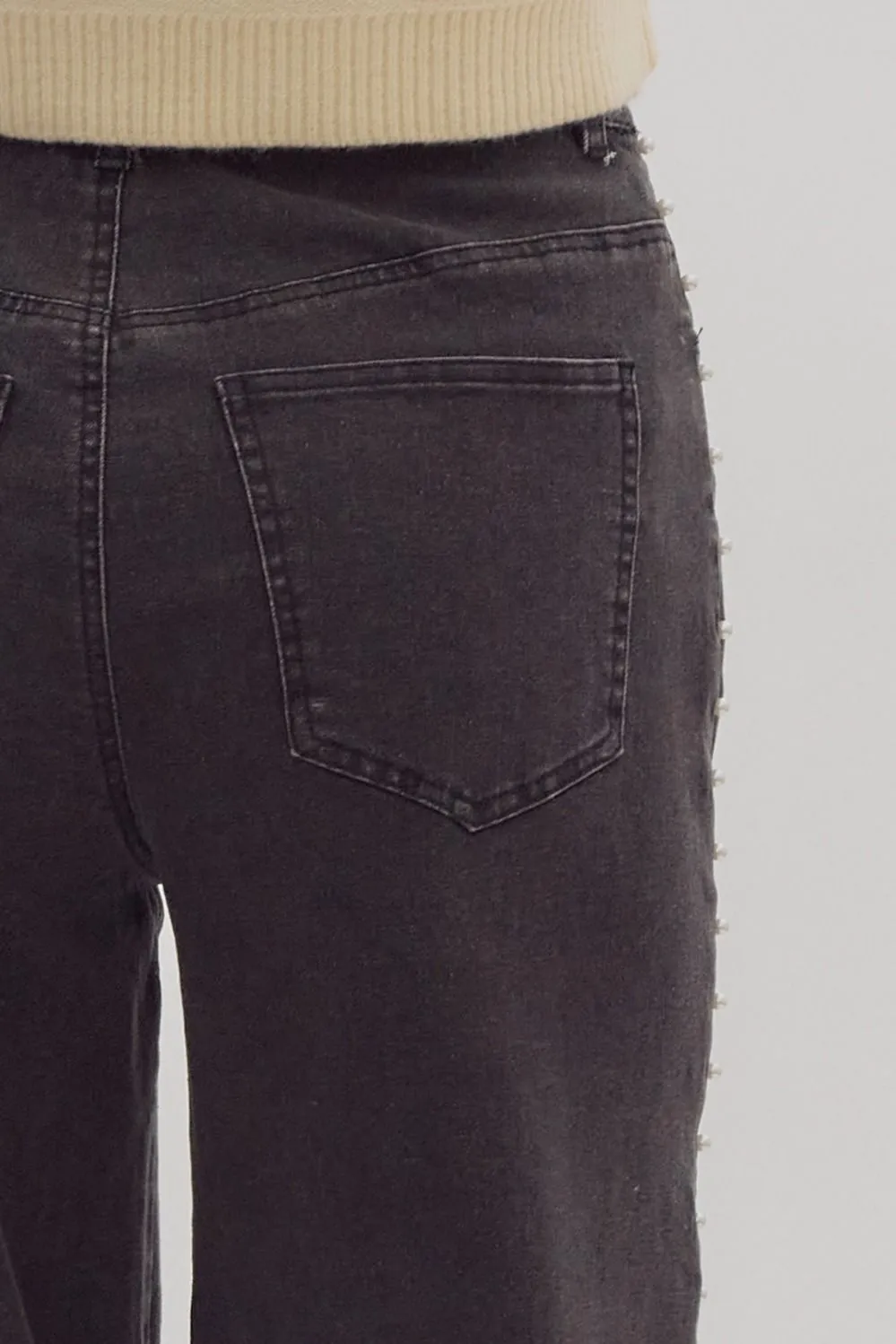 Ariel updated jeans with pearls