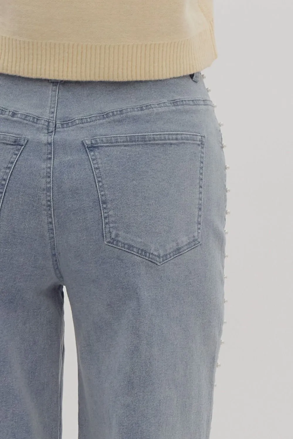 Ariel updated jeans with pearls