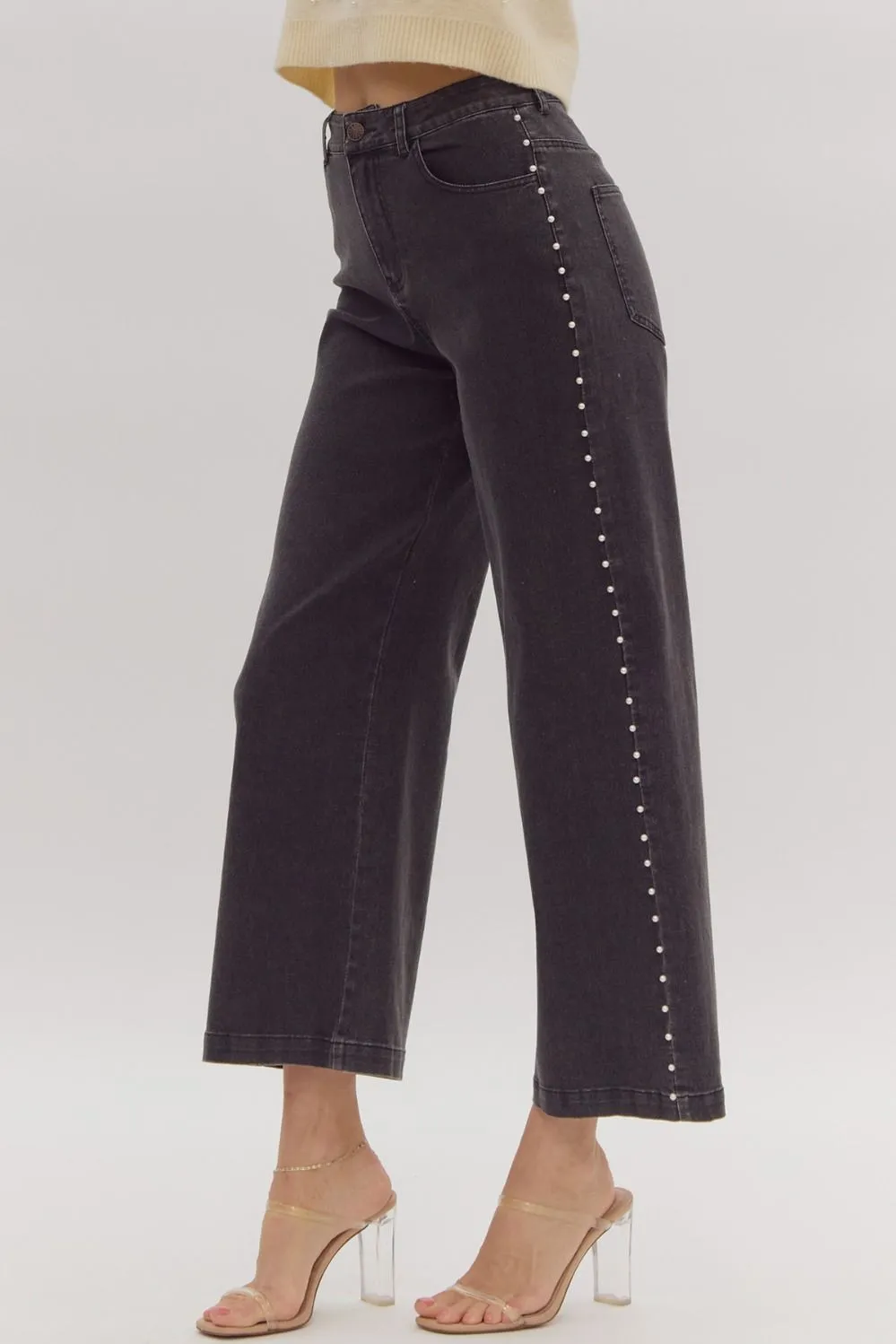 Ariel updated jeans with pearls