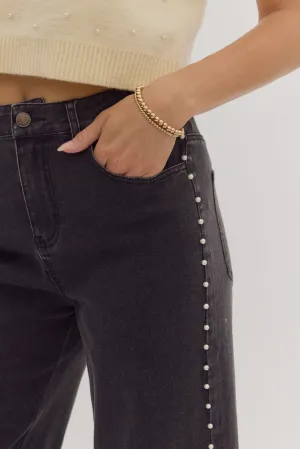 Ariel updated jeans with pearls