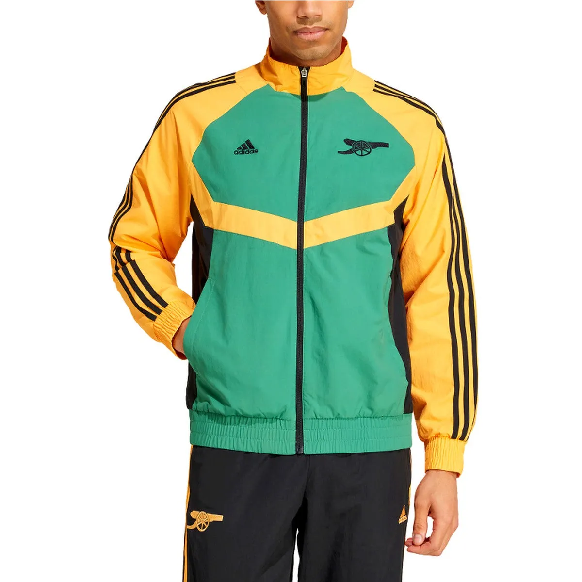 Arsenal FC SSP presentation soccer tracksuit 2024/25 yellow/green - Adidas