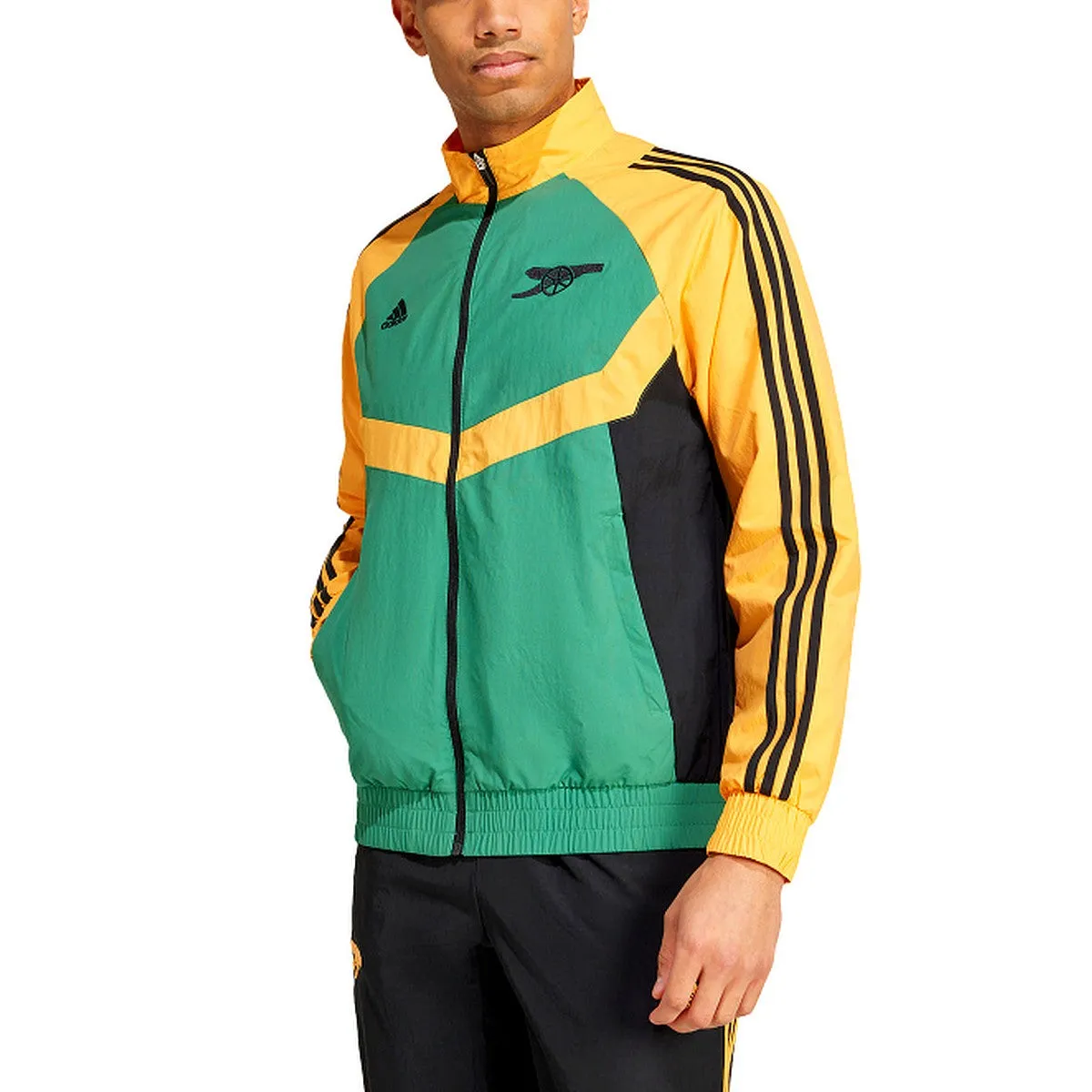 Arsenal FC SSP presentation soccer tracksuit 2024/25 yellow/green - Adidas