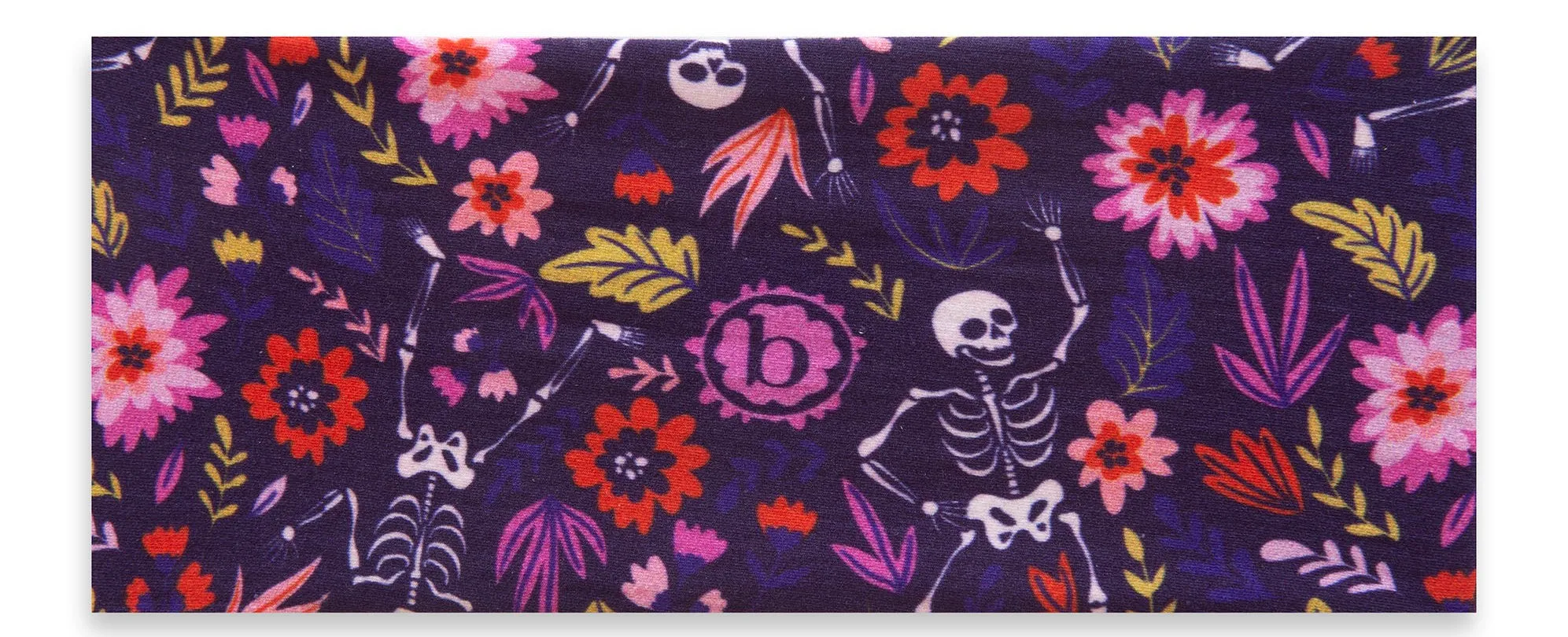 Baby Bling Dancing Skeleton Printed Knot Headband