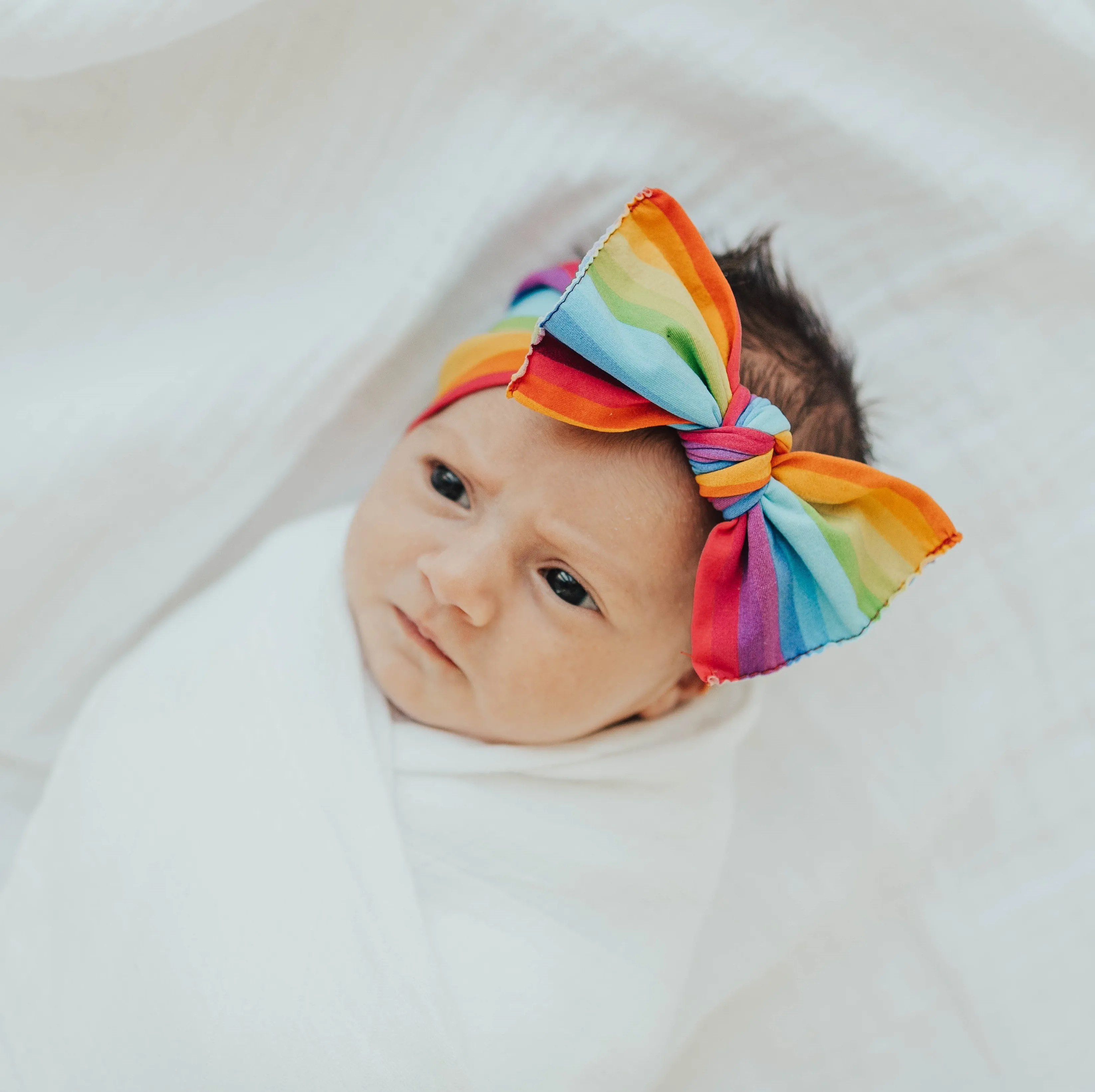 Baby Bling Rainbow Bright Printed Knot Headband *Basically Bows & Bowties EXCLUSIVE*