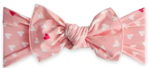 Baby Bling Red Heart Printed Knot Headband