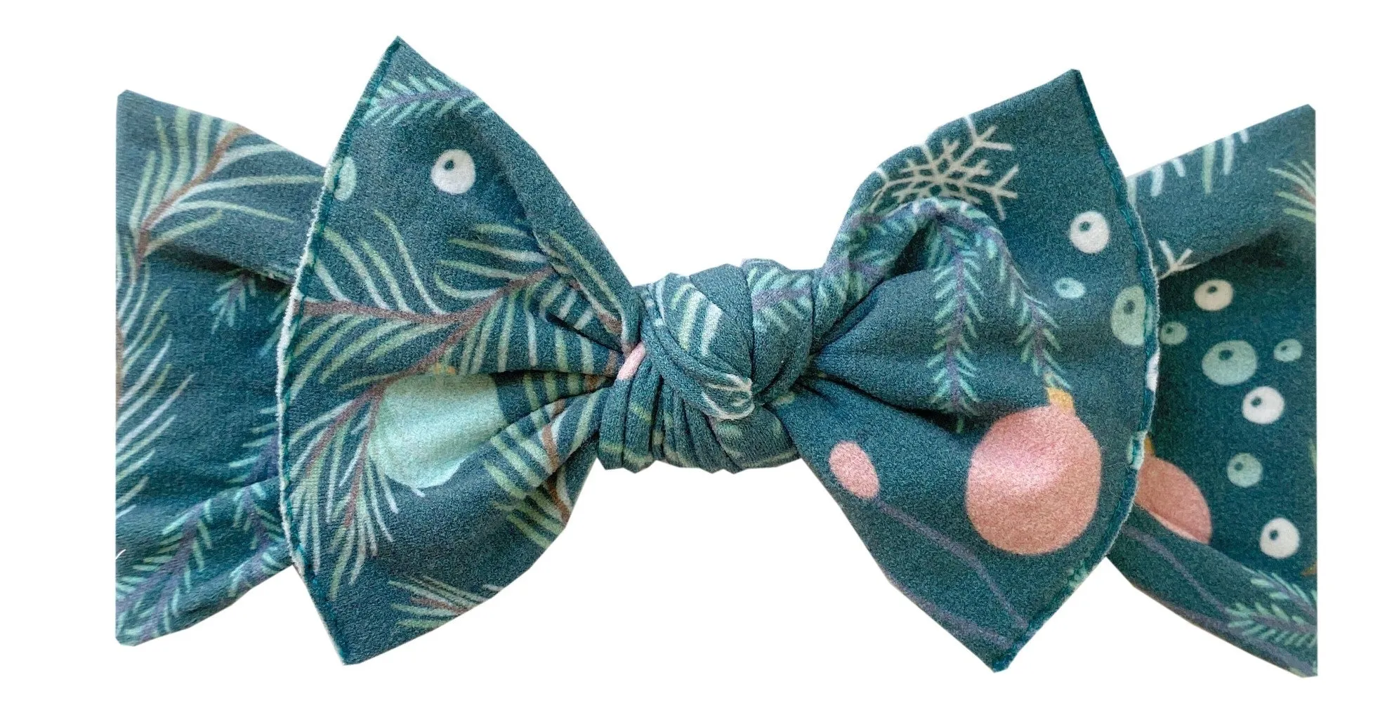 Baby Bling Winter Bauble Printed Knot Headband