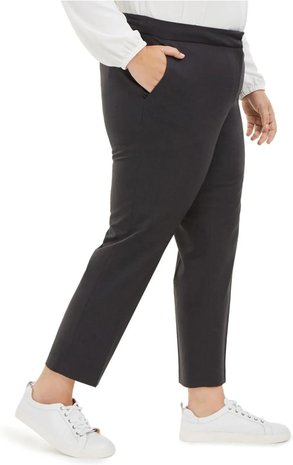 Bar III Women's Trendy Plus Size Ankle Pant 10717582 Black 16W