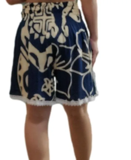 BBX-2026-XL-Plus Short - Hawaiian Turtle - Navy & Cream