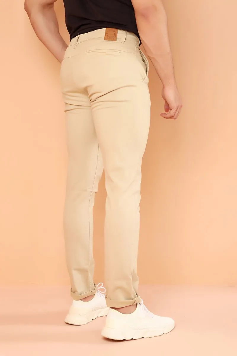 Beige Chino Fashion Pants