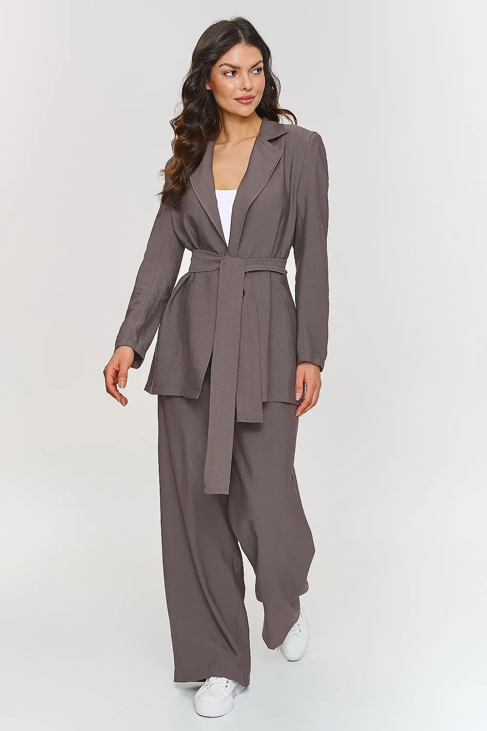 Belted Loose-Cut Blazer Set