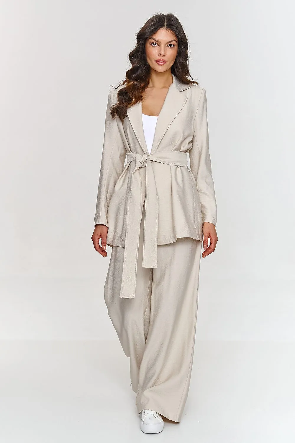 Belted Loose-Cut Blazer Set