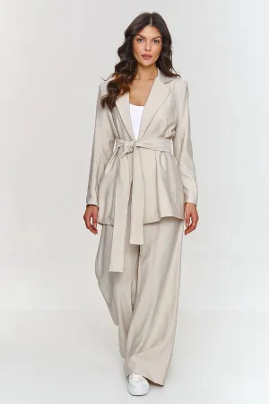 Belted Loose-Cut Blazer Set
