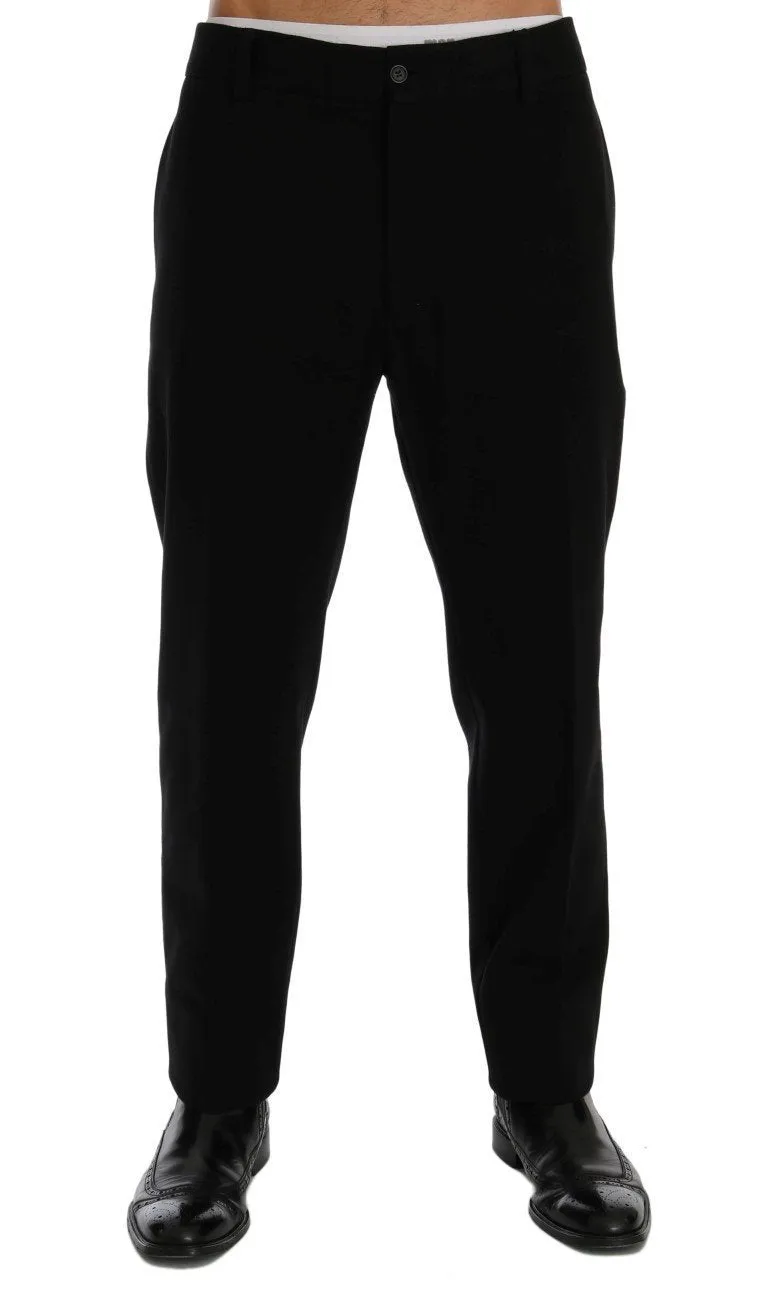 Black Cotton Chinos Pants