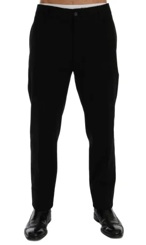 Black Cotton Chinos Pants