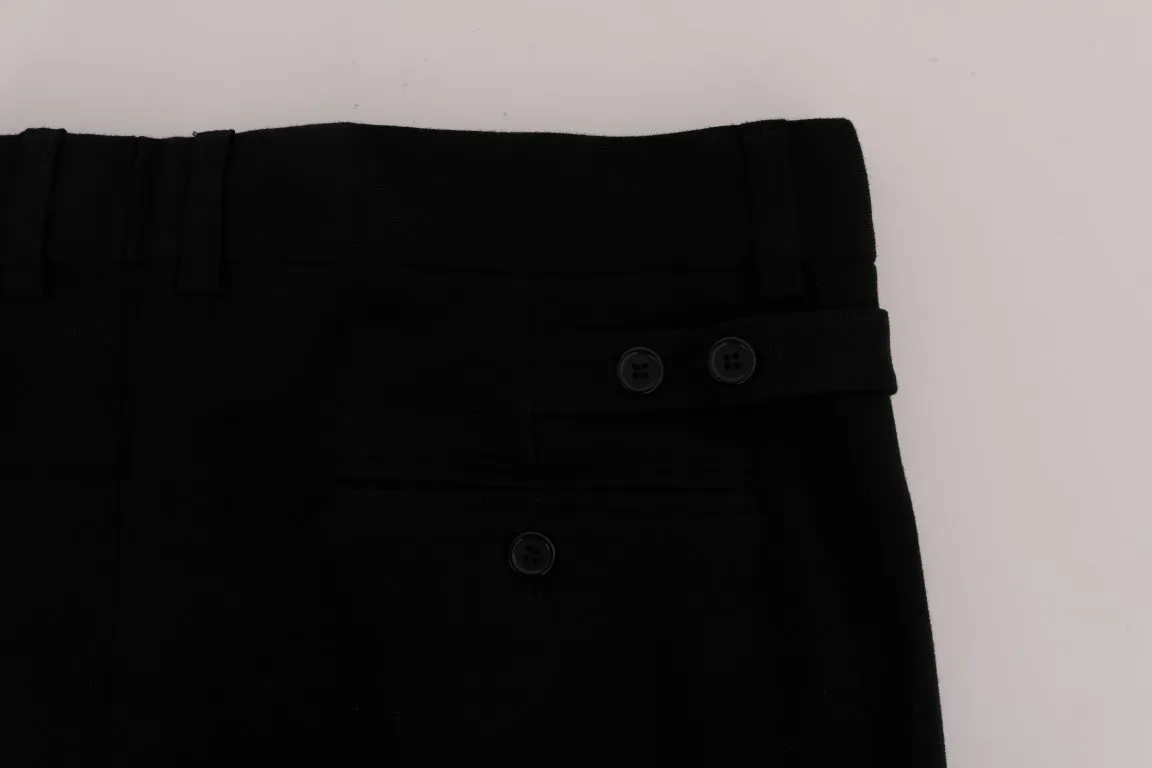 Black Cotton Chinos Pants