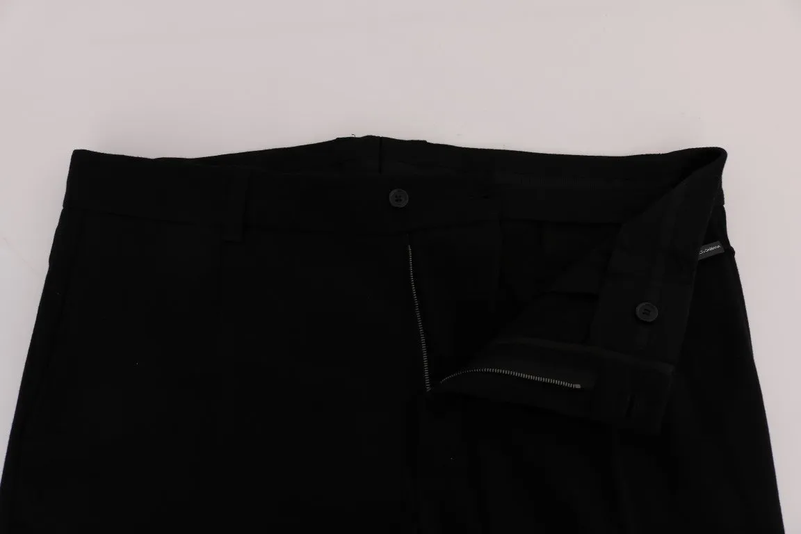 Black Cotton Chinos Pants