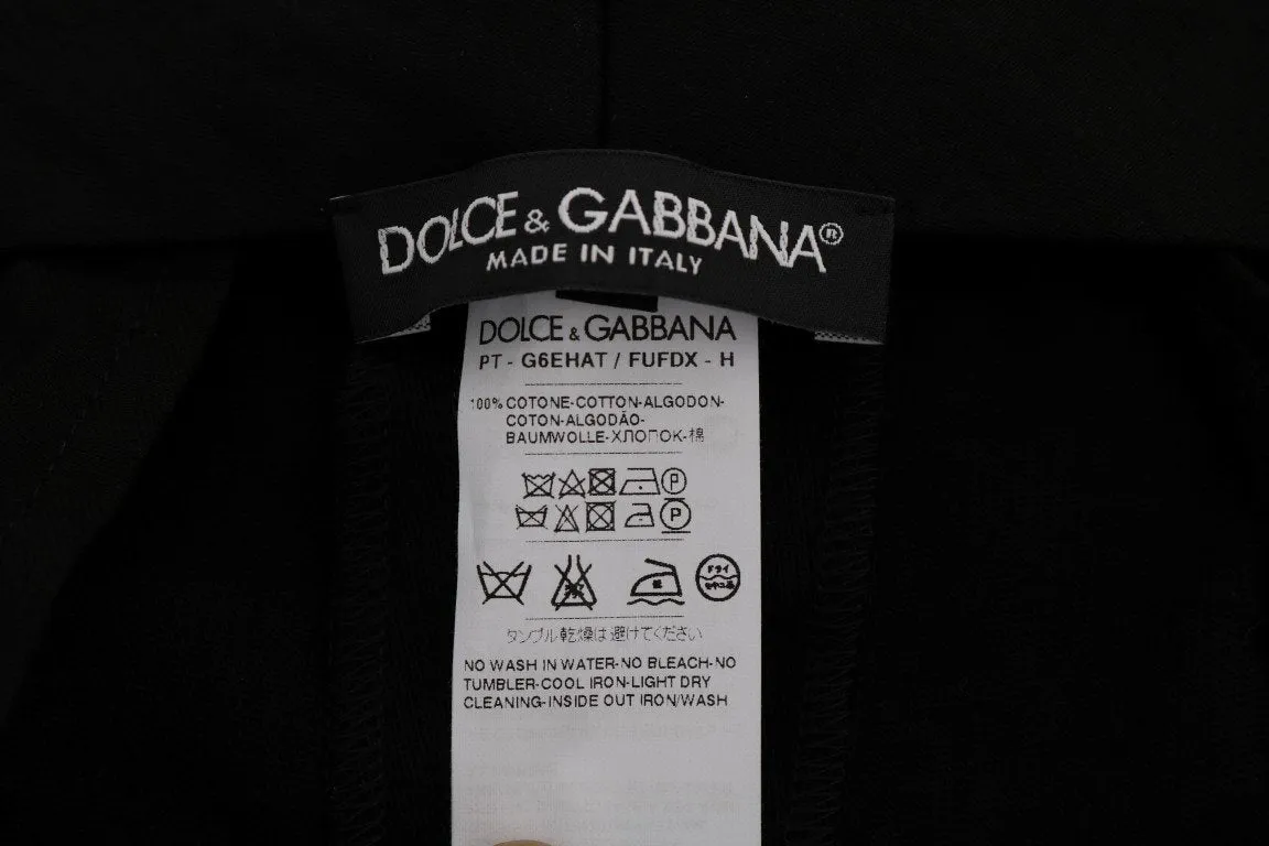 Black Cotton Chinos Pants