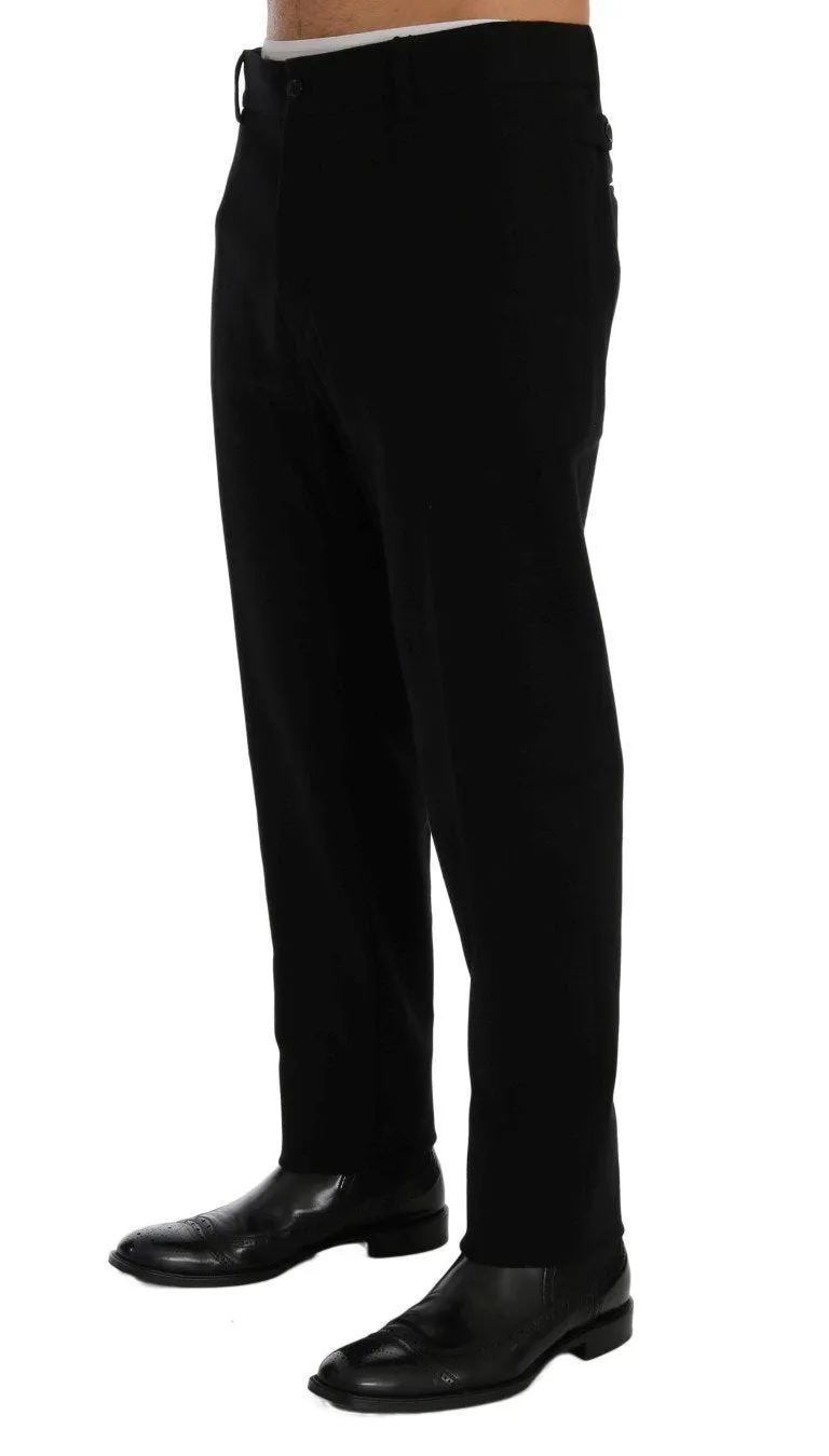 Black Cotton Chinos Pants