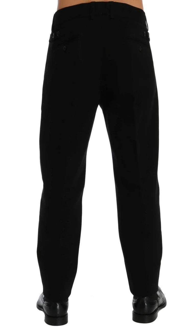 Black Cotton Chinos Pants