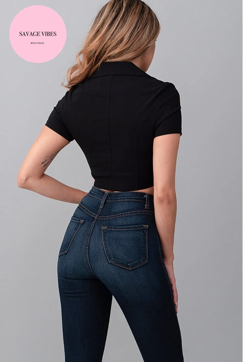 Black Crop Jacket