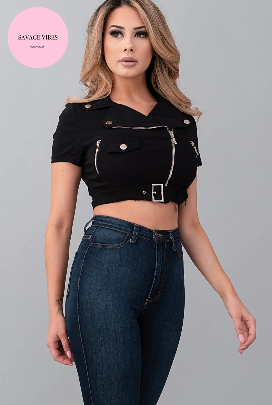 Black Crop Jacket