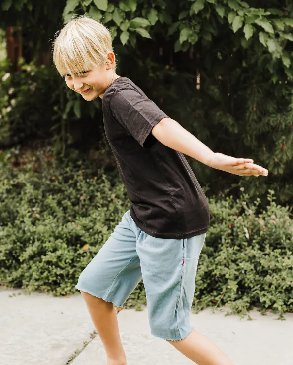 Boys Amazingly Soft Cotton Lightweight Fleece Shorts | Black
