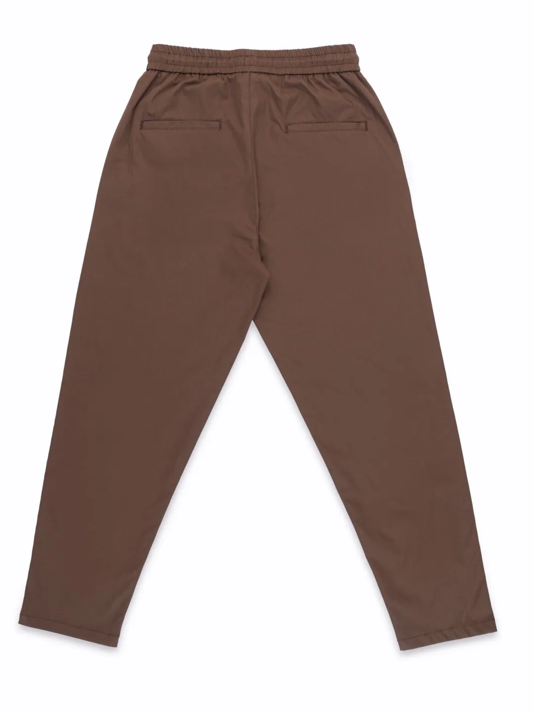 Brown Loose Crop Jogger Pant