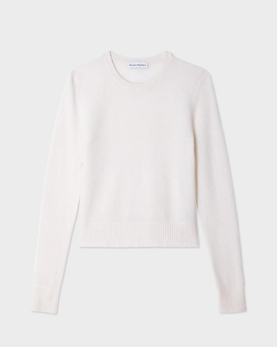 CASHMERE SHRUNKEN CREWNECK IN SOFT WHITE