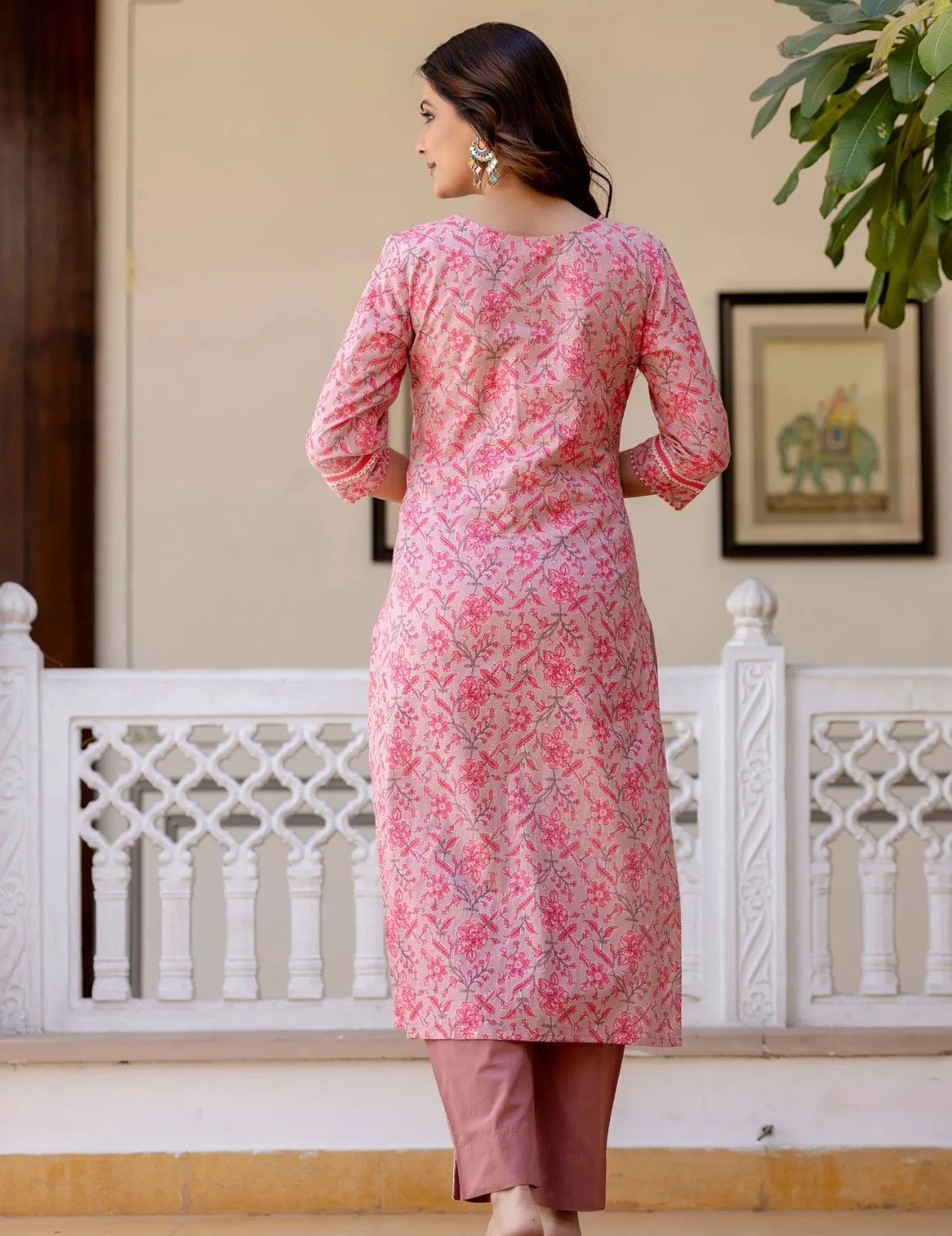 Charming Floral Cotton Kurta Set | Festive & Casual Ethnic Wear