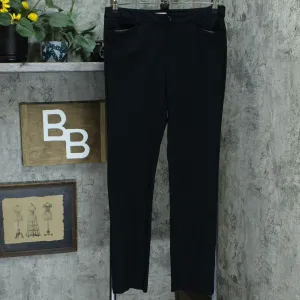 Charter Club Women's Mid Rise Straight Leg Pants Deep Black 10