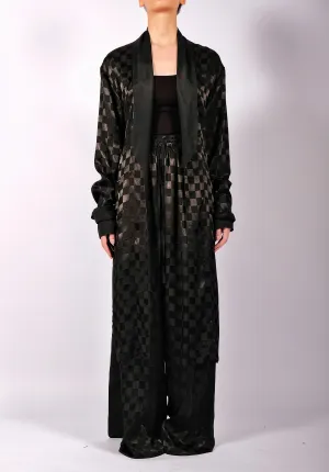Checkered Robe Midi