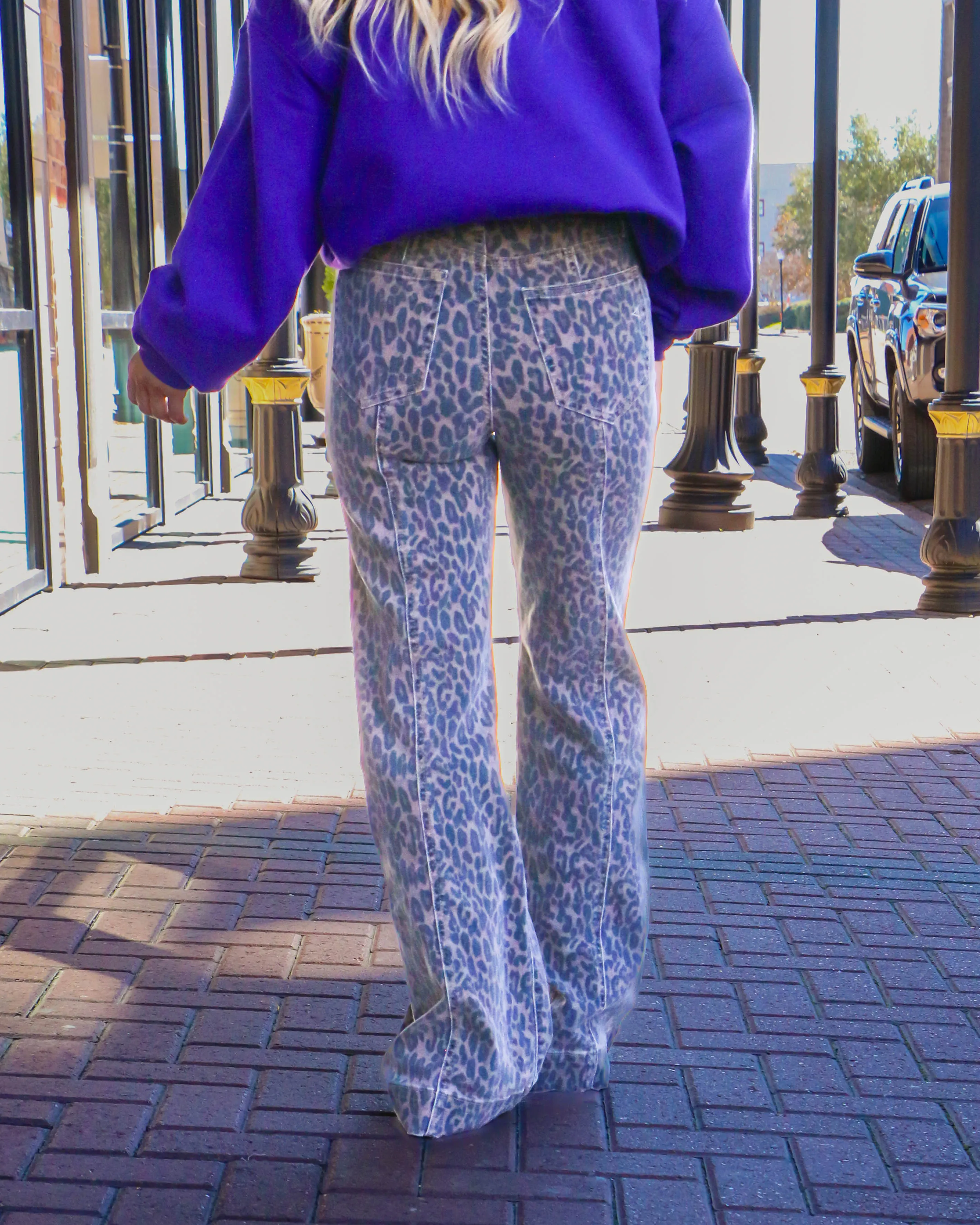 Cheetah Comfort Flare Jean