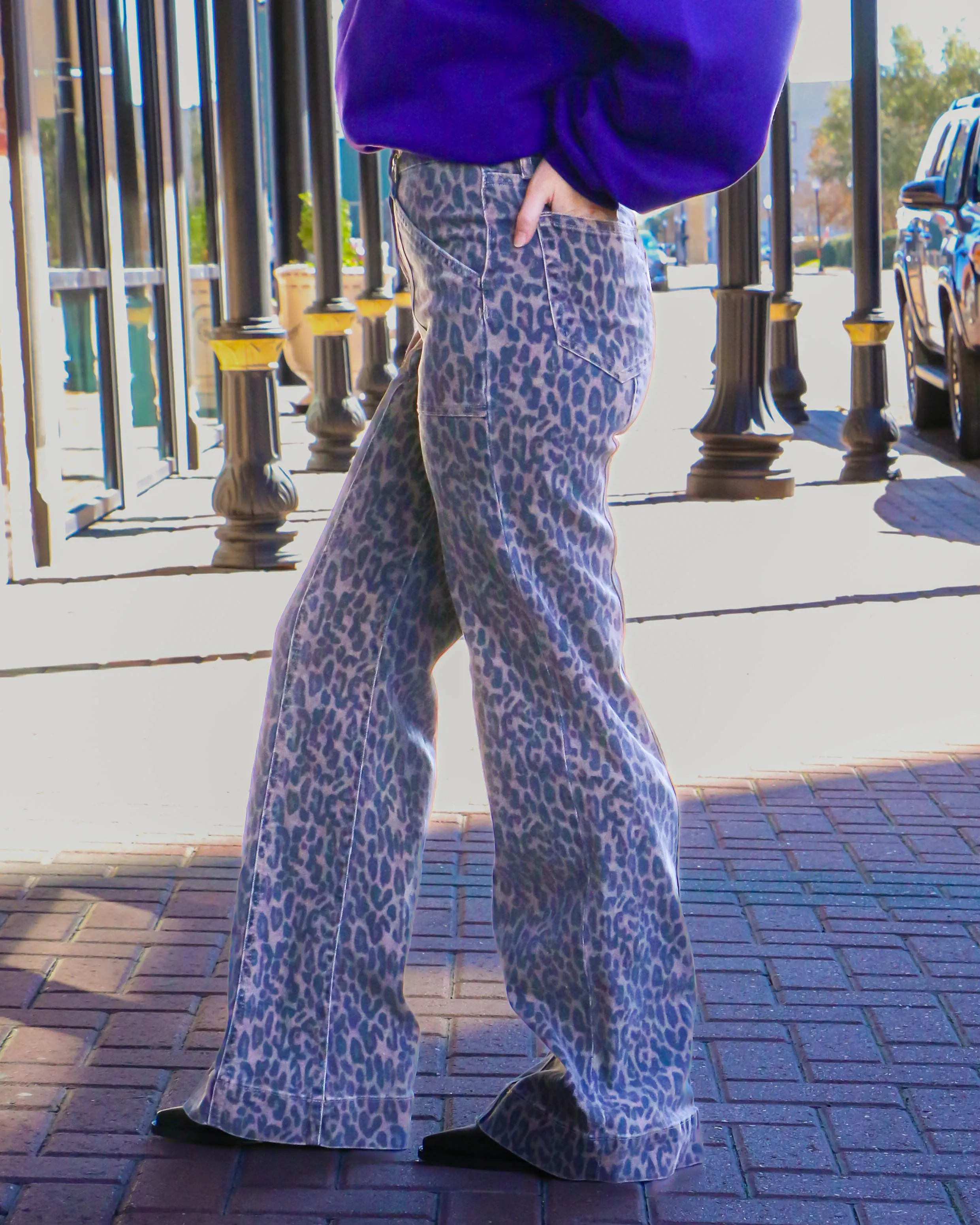 Cheetah Comfort Flare Jean