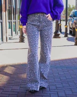 Cheetah Comfort Flare Jean