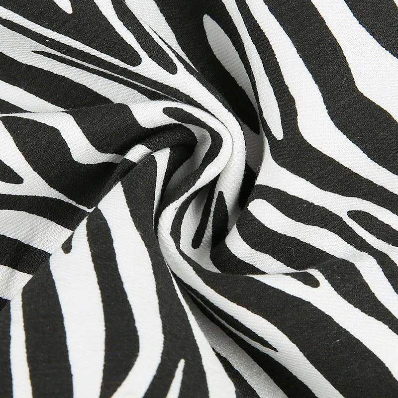 Chocolate High Waist Zebra Print Pants
