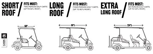 Classic Accessories Fairway Golf Cart Cover, Khaki, Short Roof