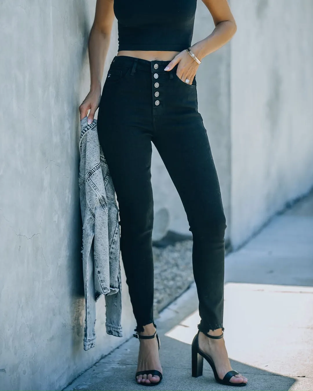 Classic Black Denim Skinny Jeans