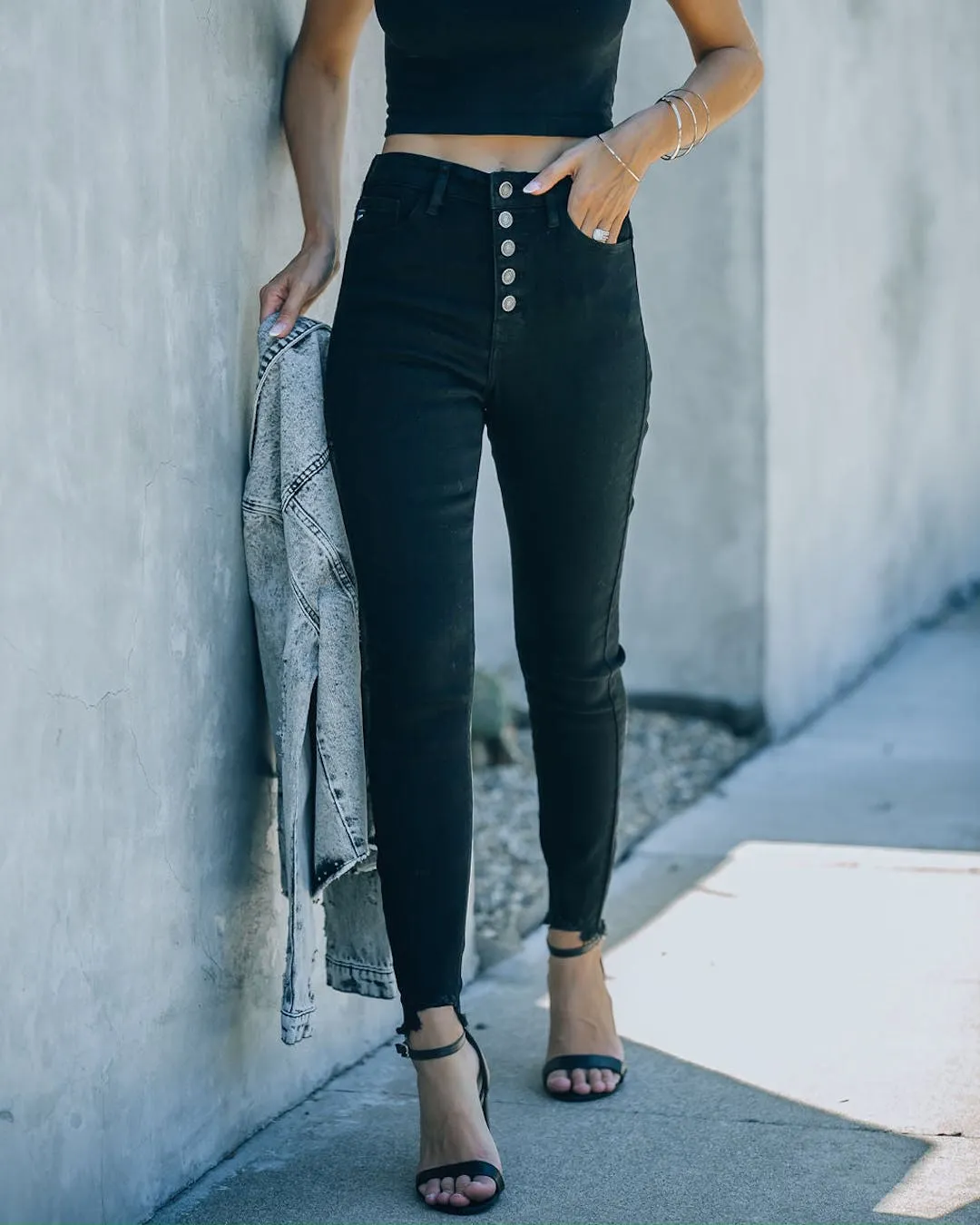 Classic Black Denim Skinny Jeans