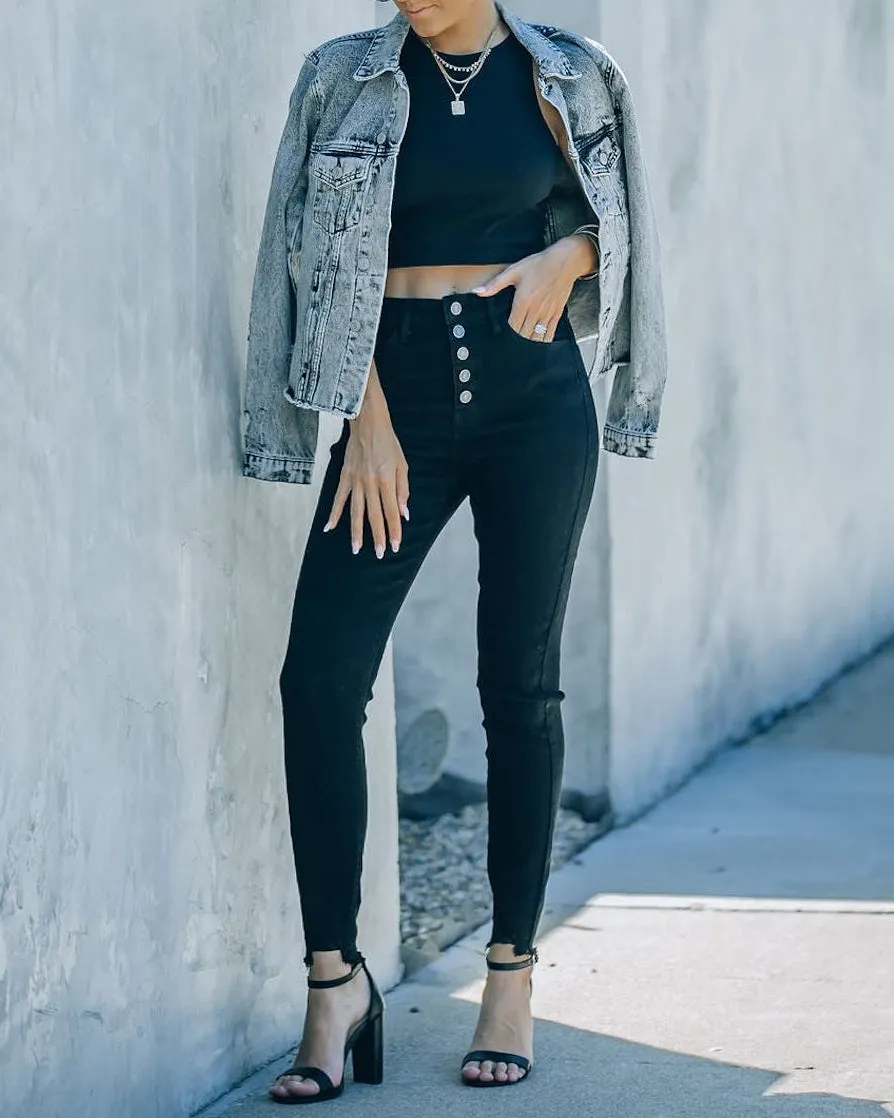 Classic Black Denim Skinny Jeans