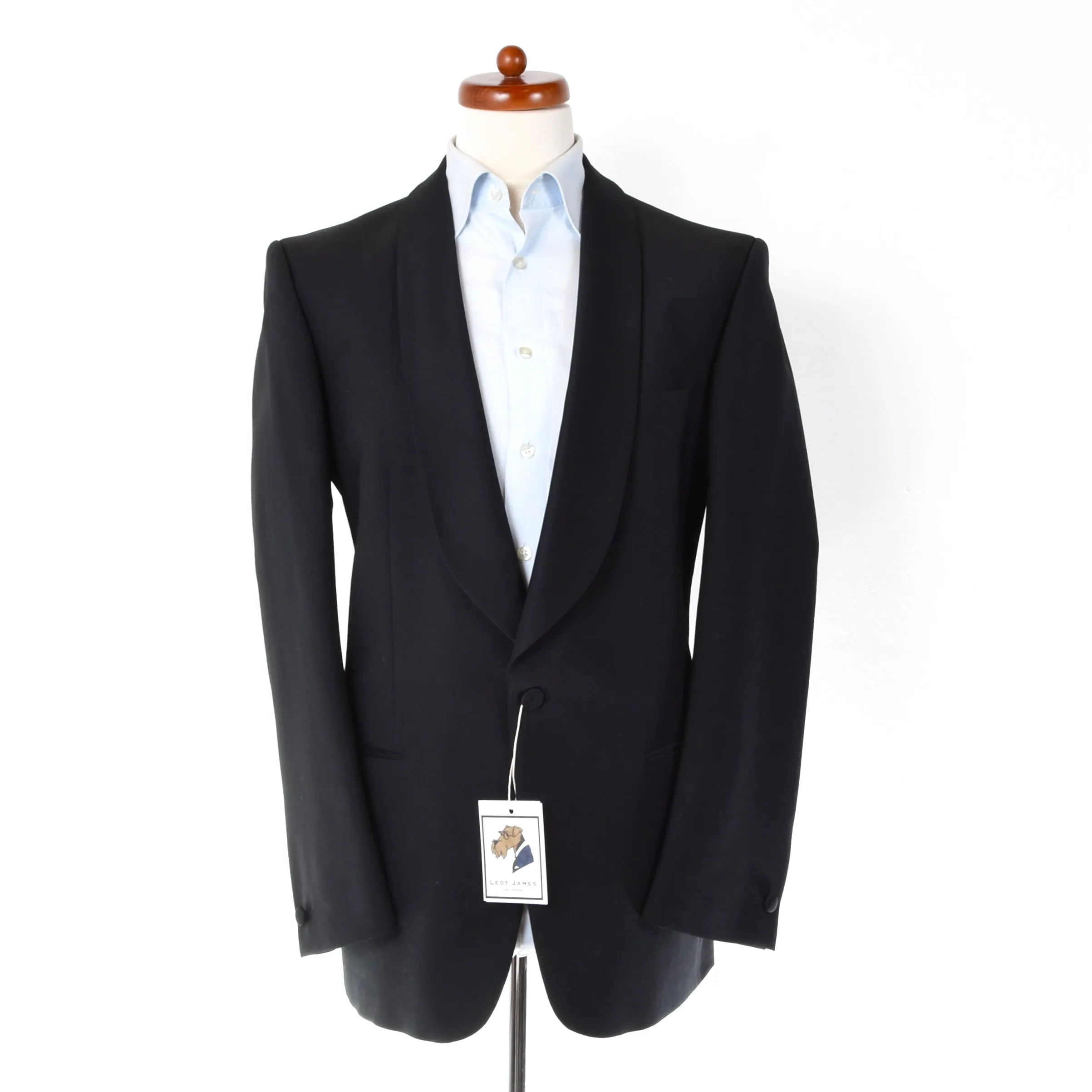 Classic Vintage Shawl Lapel 80% Wool 20% Mohair Tuxedo Size 52 - Black